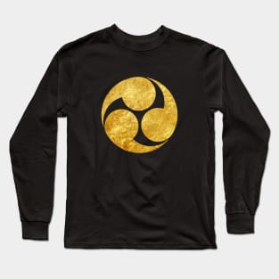 Kobayakawa Mon Japanese clan faux gold Long Sleeve T-Shirt